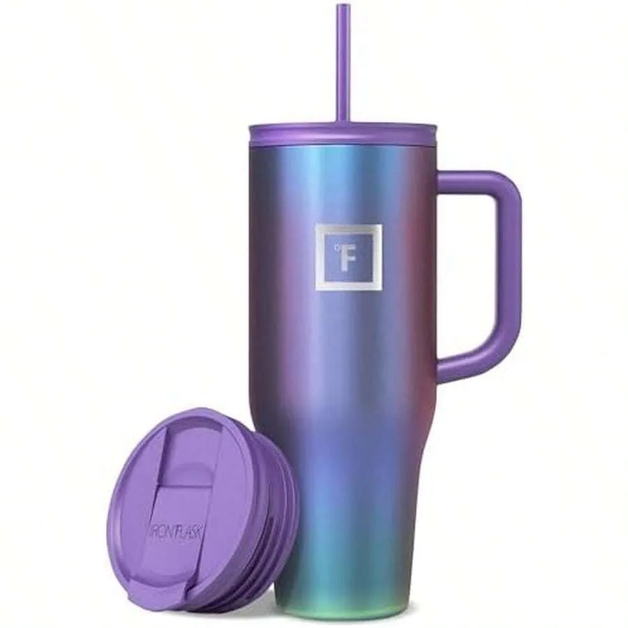 IRON °FLASK Co-Pilot ulated Mug W/Straw and Flip Cap Lids - Cup Holder Bottle For Hot, Cold Drink - Leak-Proof - Water, Coffee
IRON °FLASK Co-Pilot ulated Mug W/Straw and Flip Cap Lids - Cup Holder Bottle For Hot, Cold Drink - Leak-Proof - Water, Coffee