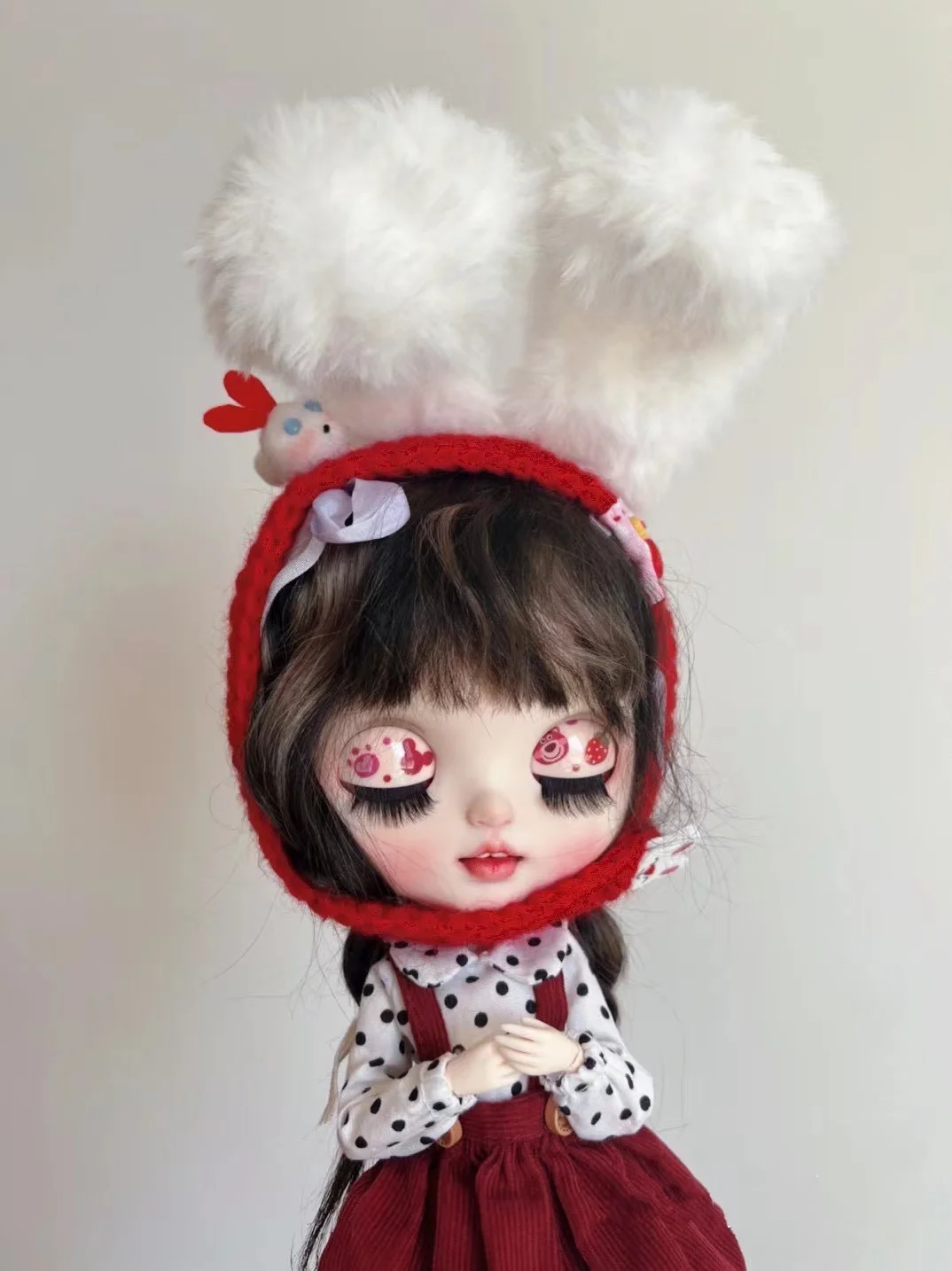 Blythe hat red and white Rabbit ear hat hand woven wool hat (Fit blythe、qbaby Doll Accessories)
Blythe hat red and white Rabbit ear hat hand woven wool hat (Fit blythe、qbaby Doll Accessories)