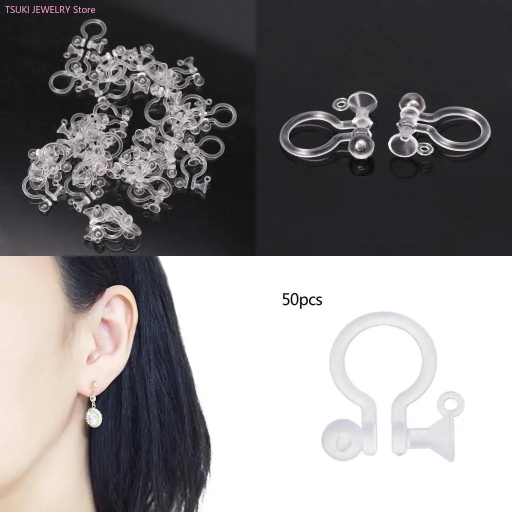 62KE 50Pieces Clear U Type Resin Clip-on Earring Findings Converter Components
62KE 50Pieces Clear U Type Resin Clip-on Earring Findings Converter Components