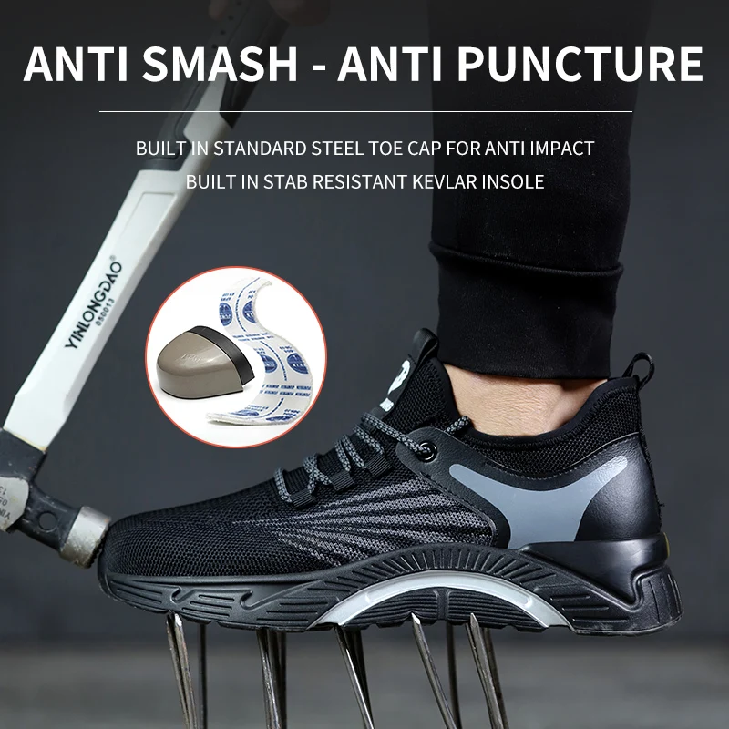 Men's safety shoes anti-smash anti-stabbing slip-resistant comfortable sneakers women breathable lightweight work shoes
Men's safety shoes anti-smash anti-stabbing slip-resistant comfortable sneakers women breathable lightweight work shoes