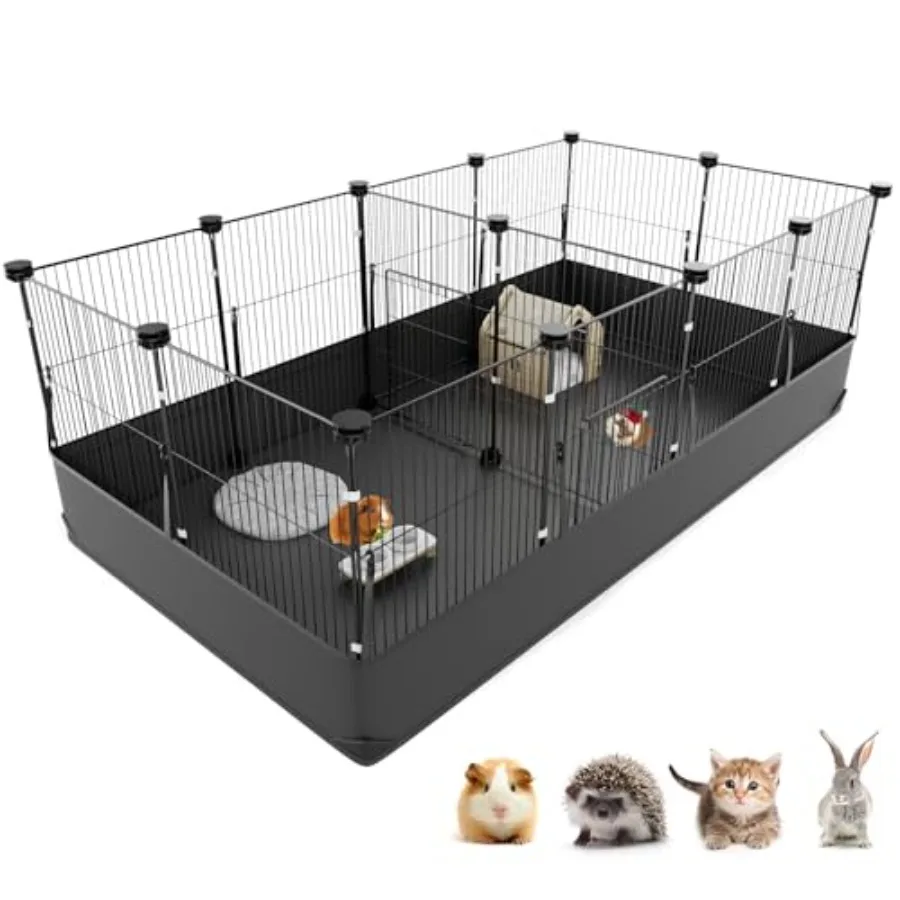 Guinea Pig Cage with Waterproof PVC Bottom Liner and One-Hand Release Hook Triple Fixing CandC Cage for Guinea Pigs Bunny Rabbi
Guinea Pig Cage with Waterproof PVC Bottom Liner and One-Hand Release Hook Triple Fixing CandC Cage for Guinea Pigs Bunny Rabbi