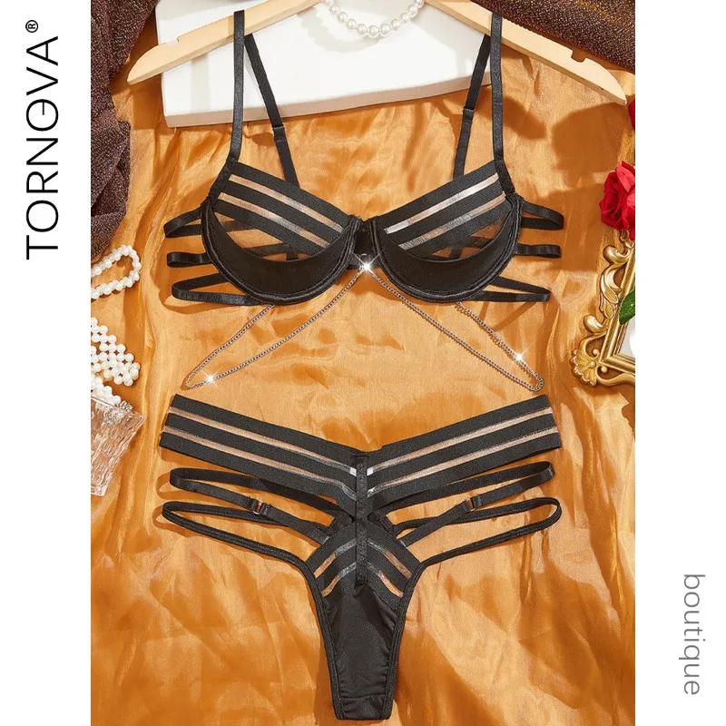 Tornova Sexy Lingerie Suit for Women Mesh Patchwork Chain Lingerie Set Sexy Hollow Out See-through Women's Underwear Bra Set New
Tornova Sexy Lingerie Suit for Women Mesh Patchwork Chain Lingerie Set Sexy Hollow Out See-through Women's Underwear Bra Set New