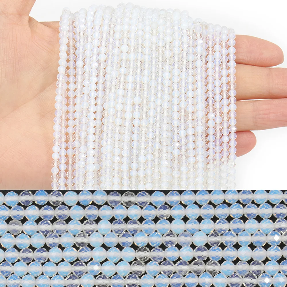 A+ 15" Natural Opal Stones 2 3 4mm Small Faceted Stones Round Loose Beads For DIY Bracelet Necklace Jewelry Making Accessories
A+ 15" Natural Opal Stones 2 3 4mm Small Faceted Stones Round Loose Beads For DIY Bracelet Necklace Jewelry Making Accessories