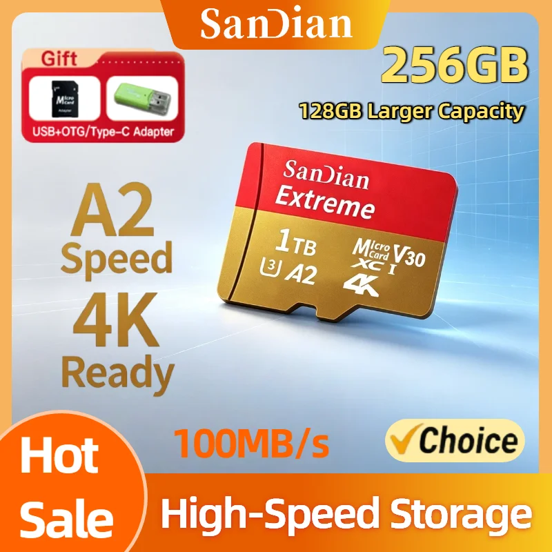 High Speed 256GB Micro TF SD Card For PC Smartphone SD Flash Memory Cards UHS 1 Class 10 Storage Card Titan
High Speed 256GB Micro TF SD Card For PC Smartphone SD Flash Memory Cards UHS 1 Class 10 Storage Card Titan