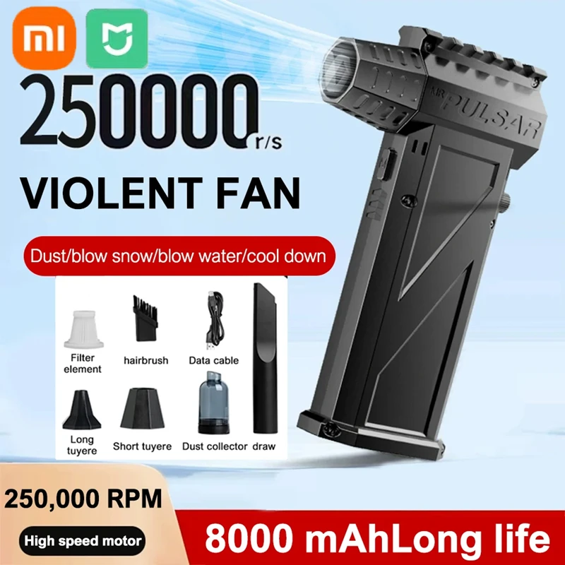 Xiaomi X3 Pro Turbo Jet Blower 250000 Мощный вентилятор в минуту, бесщеточный двигатель, турбовентилятор, скорость ветра, 52 м/с, 8000 мАч, Souffleur, новый
Xiaomi X3 Pro Turbo Jet Blower 250000 Мощный вентилятор в минуту, бесщеточный двигатель, турбовентилятор, скорость ветра, 52 м/с, 8000 мАч, Souffleur, новый