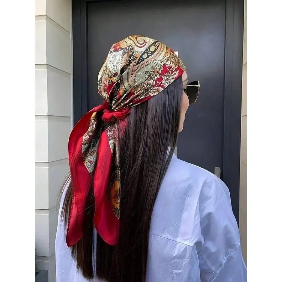 35 inch (approximately 90 cm) large square satin headscarf -1 piece satin headscarf women's silk headscarf
35 inch (approximately 90 cm) large square satin headscarf -1 piece satin headscarf women's silk headscarf