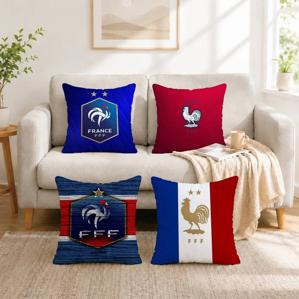 France flag and FFF Football Square Double-Sided printed Pillow Case Bedroom Bedside Pillow Sofa Cushion Cover Gift
France flag and FFF Football Square Double-Sided printed Pillow Case Bedroom Bedside Pillow Sofa Cushion Cover Gift