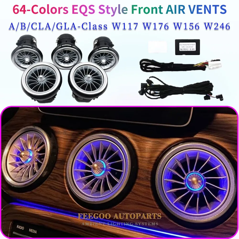W176 EQS Style Front Air Vents 12 Color LED Ambient Light For Mercedes A-Class 2013-2018 CLA W117 W246 GLA X156 Air Outlet
W176 EQS Style Front Air Vents 12 Color LED Ambient Light For Mercedes A-Class 2013-2018 CLA W117 W246 GLA X156 Air Outlet
