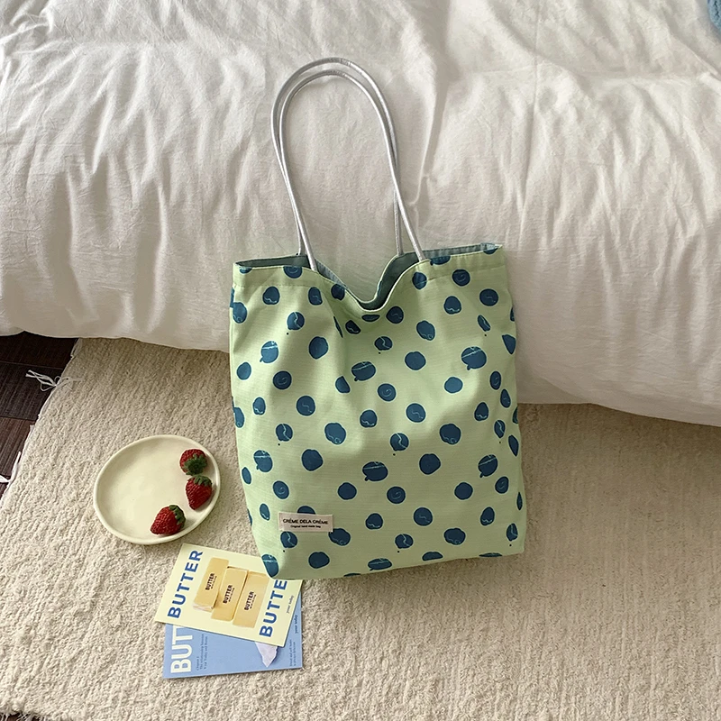 Women's Polka Dot Print Canvas Tote Bag Lightweight Large Capacity Shoulder Shopper Purse Casual Reusable Bag for Work
Women's Polka Dot Print Canvas Tote Bag Lightweight Large Capacity Shoulder Shopper Purse Casual Reusable Bag for Work