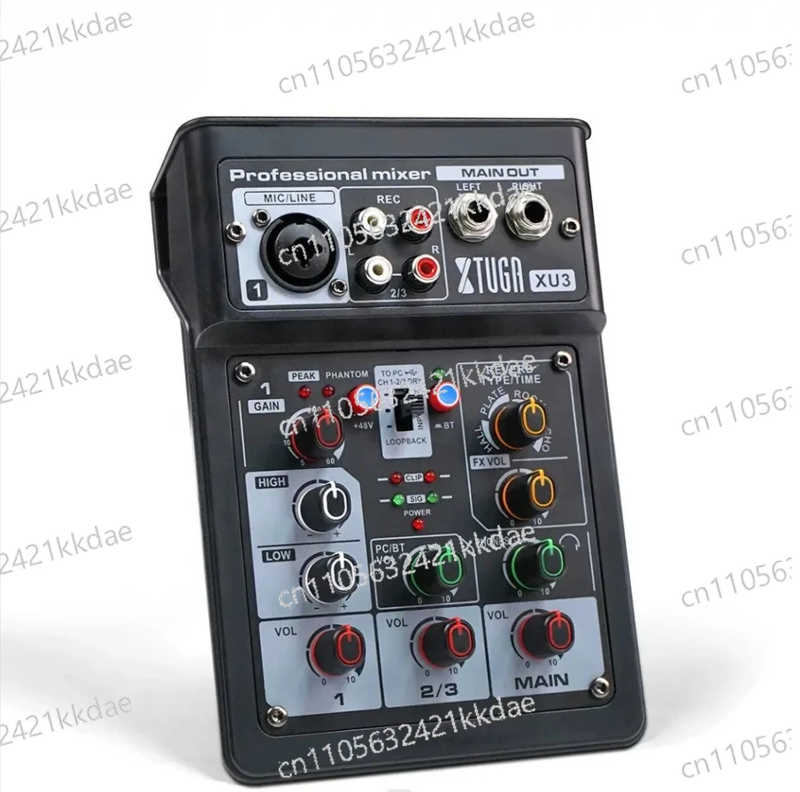 Multi-mixer Equalization Console Professional 3-way Mixer with Reverb Bluetooth Playback
Multi-mixer Equalization Console Professional 3-way Mixer with Reverb Bluetooth Playback