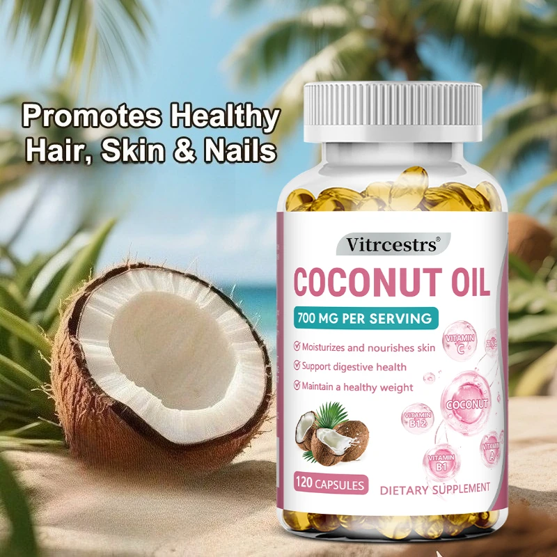 Coconut Oil Capsules with Collagen, Vitamins & Zinc, Promotes Healthy Hair, Skin & Nails, Non-GMO
Coconut Oil Capsules with Collagen, Vitamins & Zinc, Promotes Healthy Hair, Skin & Nails, Non-GMO