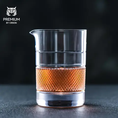 PMG01-5 CRISON High end Series Crystal Glass Handmade Engraved Cocktail Mixing Cup Cocktail Blender Tool bar tools mixologist