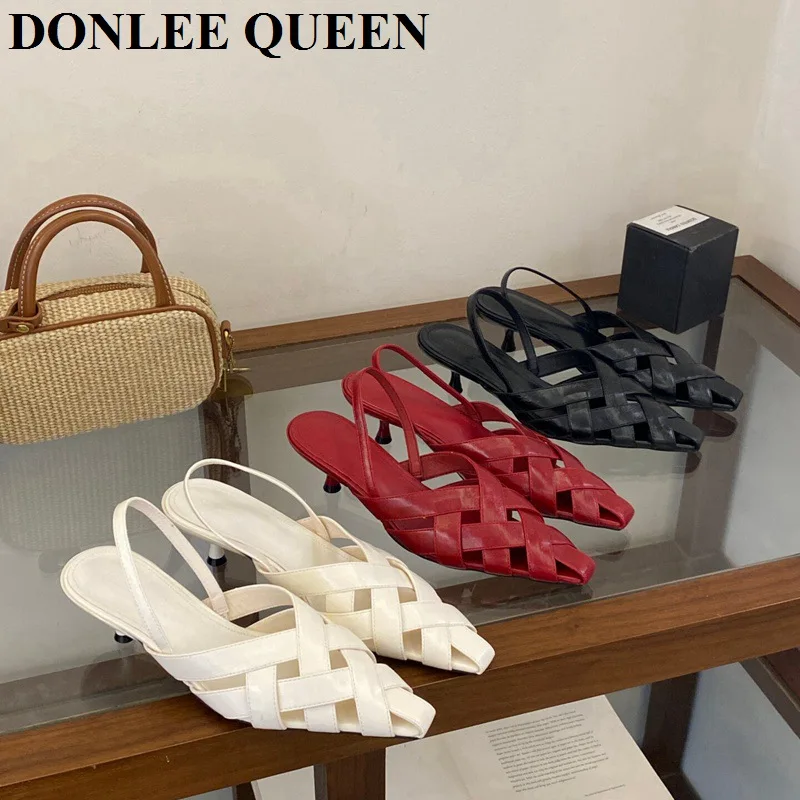 New Summer Narrow Band Low Heel Women Sandals Fashion Pointed Toe Slingback Pumps Stripper Party Female Mule Shoe Sandalia Mujer
New Summer Narrow Band Low Heel Women Sandals Fashion Pointed Toe Slingback Pumps Stripper Party Female Mule Shoe Sandalia Mujer