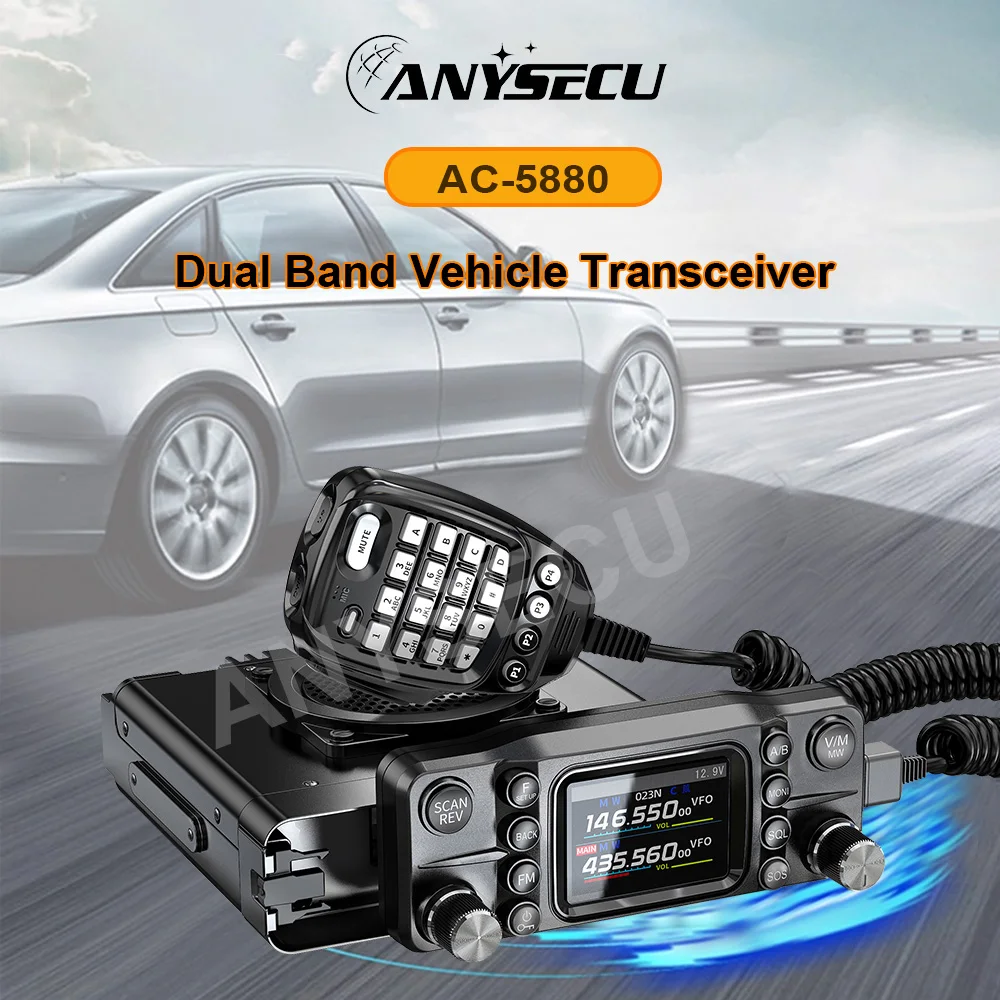 ANYSECU AC-5880 car intercom, 50W high power,2.0 HD Display,Voice Scrambling,Air Band Reception (AM),
ANYSECU AC-5880 car intercom, 50W high power,2.0 HD Display,Voice Scrambling,Air Band Reception (AM),