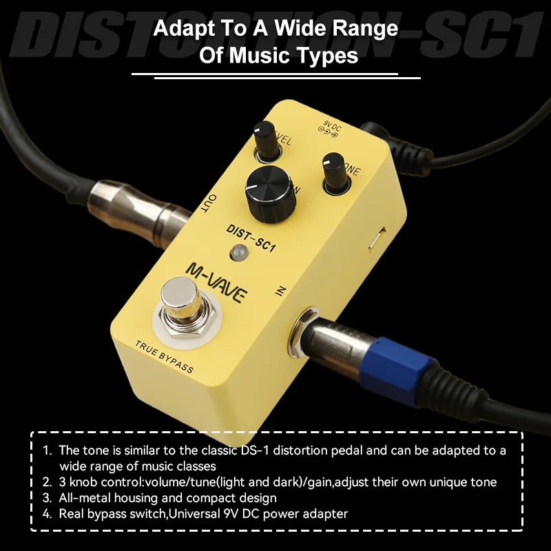 M-VAVE Distortion-SC1 Guitar Effect Pedal Classic Warm Smooth Style Distortion Guitar Pedal True Bypass Guitar Accessories
M-VAVE Distortion-SC1 Guitar Effect Pedal Classic Warm Smooth Style Distortion Guitar Pedal True Bypass Guitar Accessories