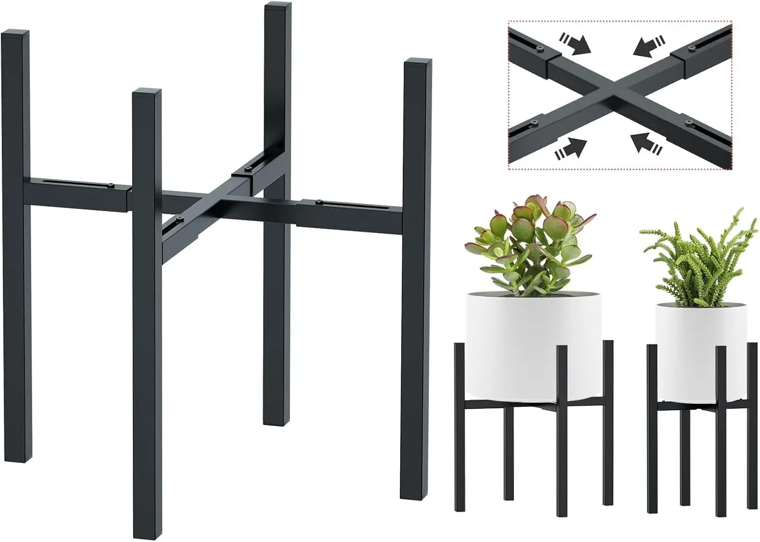 Adjustable Metal Plant Stand for 8-14 Inch Pots, Indoor Outdoor Planter with Stand, Mid Century Modern Flower Stand for Patio, Corner Plant Holder
Adjustable Metal Plant Stand for 8-14 Inch Pots, Indoor Outdoor Planter with Stand, Mid Century Modern Flower Stand for Patio, Corner Plant Holder