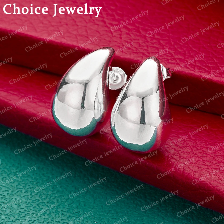 925 Sterling Silver 12/14/18mm Water Drop Stud Earrings For Women Fashion Jewelry Grace Birthday Gifts Party Wedding
925 Sterling Silver 12/14/18mm Water Drop Stud Earrings For Women Fashion Jewelry Grace Birthday Gifts Party Wedding