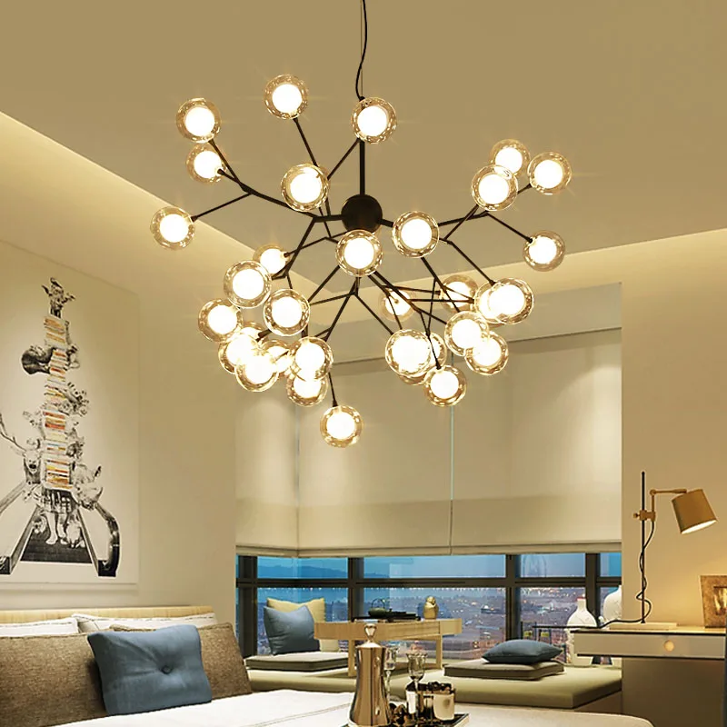 New Modern heracleum Design Glass bubble chandelier Indoor home Kitchen Hallway Restaurant black and gold tree branch chandelier
New Modern heracleum Design Glass bubble chandelier Indoor home Kitchen Hallway Restaurant black and gold tree branch chandelier