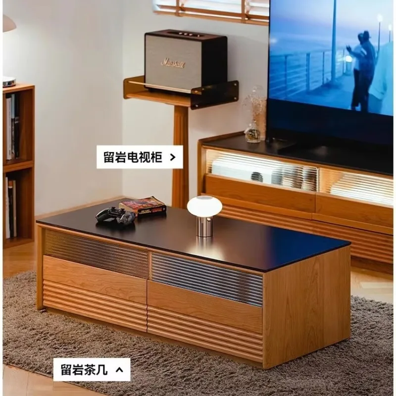 Coffee table living room solid wood floor tea table cherry wood Japanese household rock slab small tea table dual-purpose
Coffee table living room solid wood floor tea table cherry wood Japanese household rock slab small tea table dual-purpose