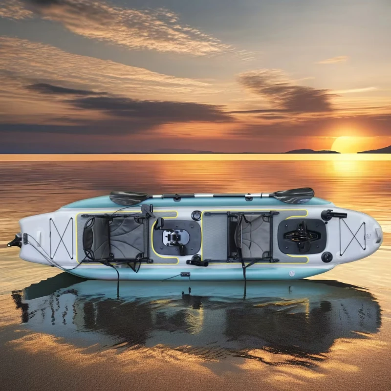 4.2M Dual System Propeller Pedal Fin 2 Person Outdoor Kayak & Inflatable Fishing Boat Durable Rowing Drift Boat
4.2M Dual System Propeller Pedal Fin 2 Person Outdoor Kayak & Inflatable Fishing Boat Durable Rowing Drift Boat