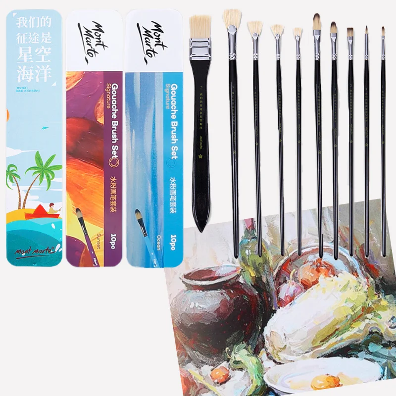 10pcs Bristle Brush Set Good Water Absorption Durability for Acrylic Oil Painting Watercolor Gouache Coloring Hook Drawing
10pcs Bristle Brush Set Good Water Absorption Durability for Acrylic Oil Painting Watercolor Gouache Coloring Hook Drawing