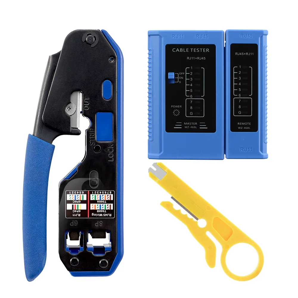 Rj11 Rj45 Cat6 Ethernet Cable Clamp Set, Equipped With Ethernet Cable Testing, Telephone Cable Testing, And Stripping Device
Rj11 Rj45 Cat6 Ethernet Cable Clamp Set, Equipped With Ethernet Cable Testing, Telephone Cable Testing, And Stripping Device