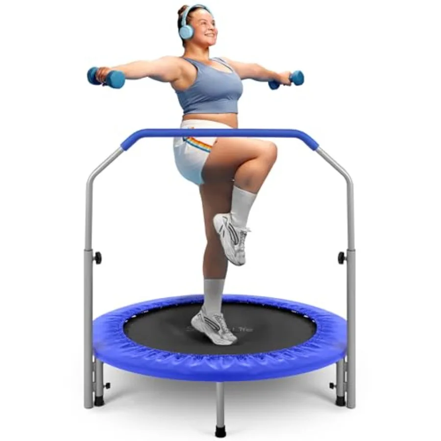 40 Foldable Mini Trampoline for Adults - Compact Fitness Rebounder with Adjustable Foam Handle Indoor/Garden Whole-Body Workout
40 Foldable Mini Trampoline for Adults - Compact Fitness Rebounder with Adjustable Foam Handle Indoor/Garden Whole-Body Workout