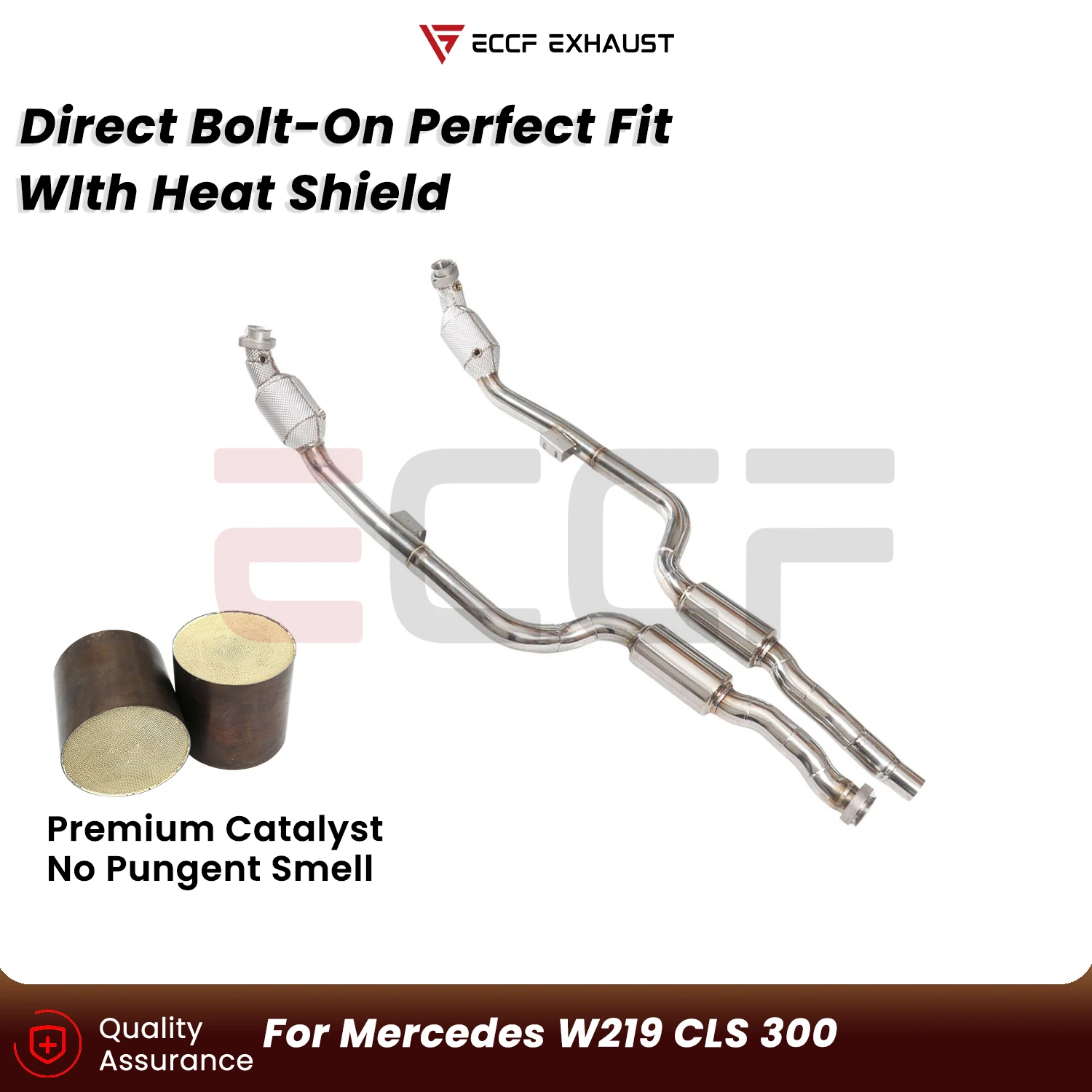 Sporty Downpipe With Heat Shield For Mercedes W219 CLS 300 Aggressive Exhaust Sound Plug and Play Upgrade Performance
Sporty Downpipe With Heat Shield For Mercedes W219 CLS 300 Aggressive Exhaust Sound Plug and Play Upgrade Performance