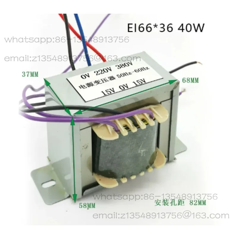 Inverter welding machine control transformer double 15V 40W input 0-220V-380V to double 15V double 14V EI66
Inverter welding machine control transformer double 15V 40W input 0-220V-380V to double 15V double 14V EI66