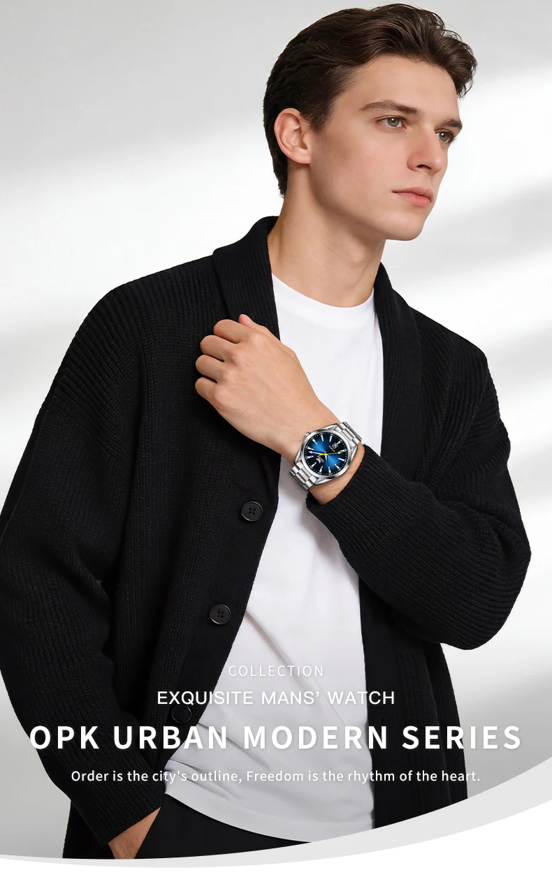 OPK brand cross-border hot selling business waterproof single calendar quartz watch men's watch 6088 OPK brand cross-border hot selling business waterproof single calendar quartz watch men's watch 6088