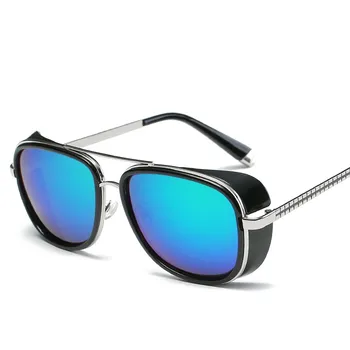 아이언 맨 3 마츠다 토니 스탁 선글라스 남자 로시 코팅 레트로 빈티지 디자이너 선글라스 Oculos Masculino Gafas del