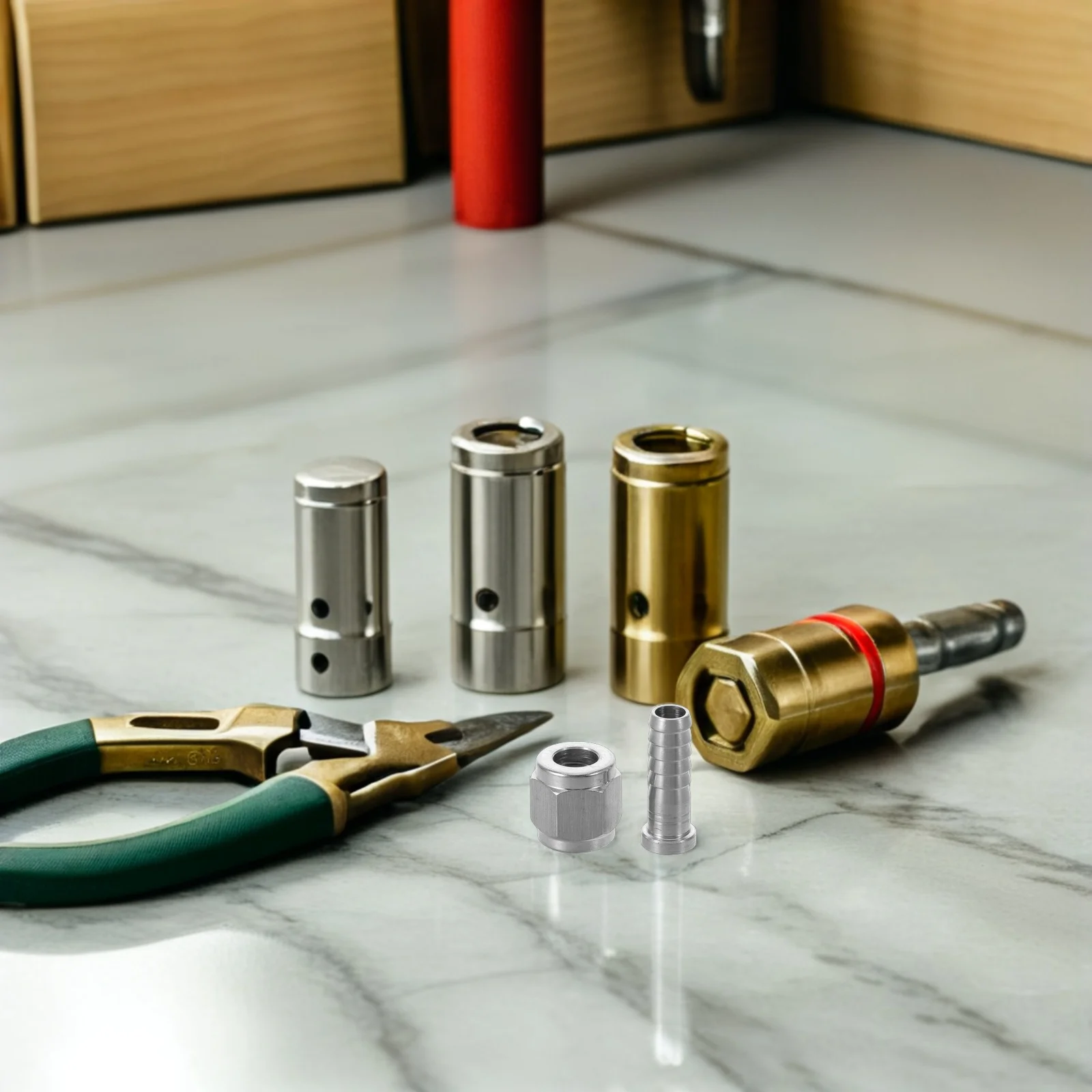 2Set Keg Conversion Coupler Quick Disconnect Alloy Thread Adapter Brewing Coupler Kit Home Brewing Keg Adapter