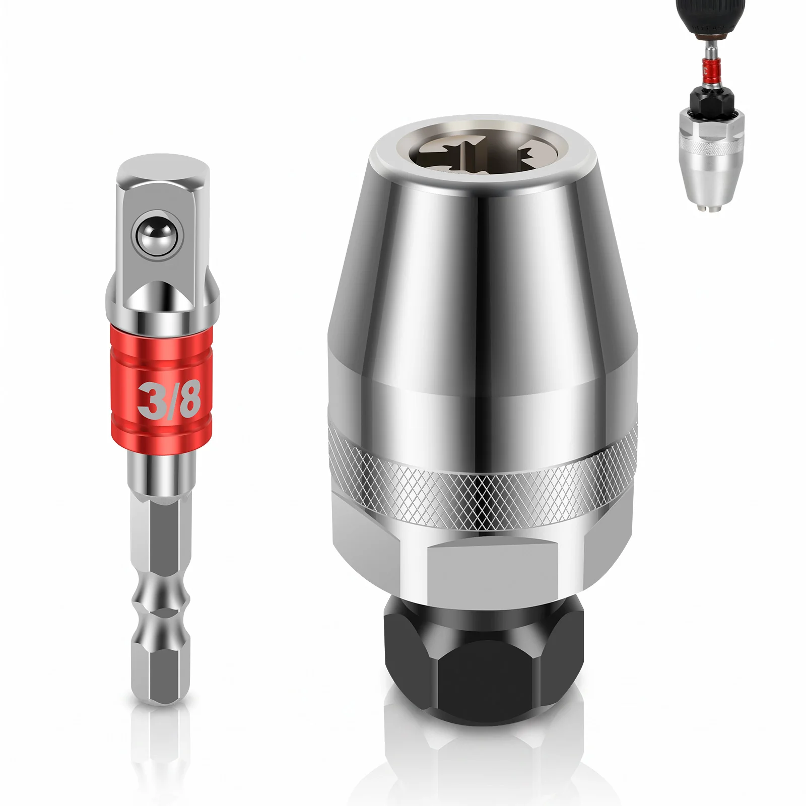 Broken Bolt and Stud Extractor Tool 3/8Inch Drive Broken Stud Removal Tool with 1/4 Inch Hex Shank for Broken Damaged Studs Tool
Broken Bolt and Stud Extractor Tool 3/8Inch Drive Broken Stud Removal Tool with 1/4 Inch Hex Shank for Broken Damaged Studs Tool