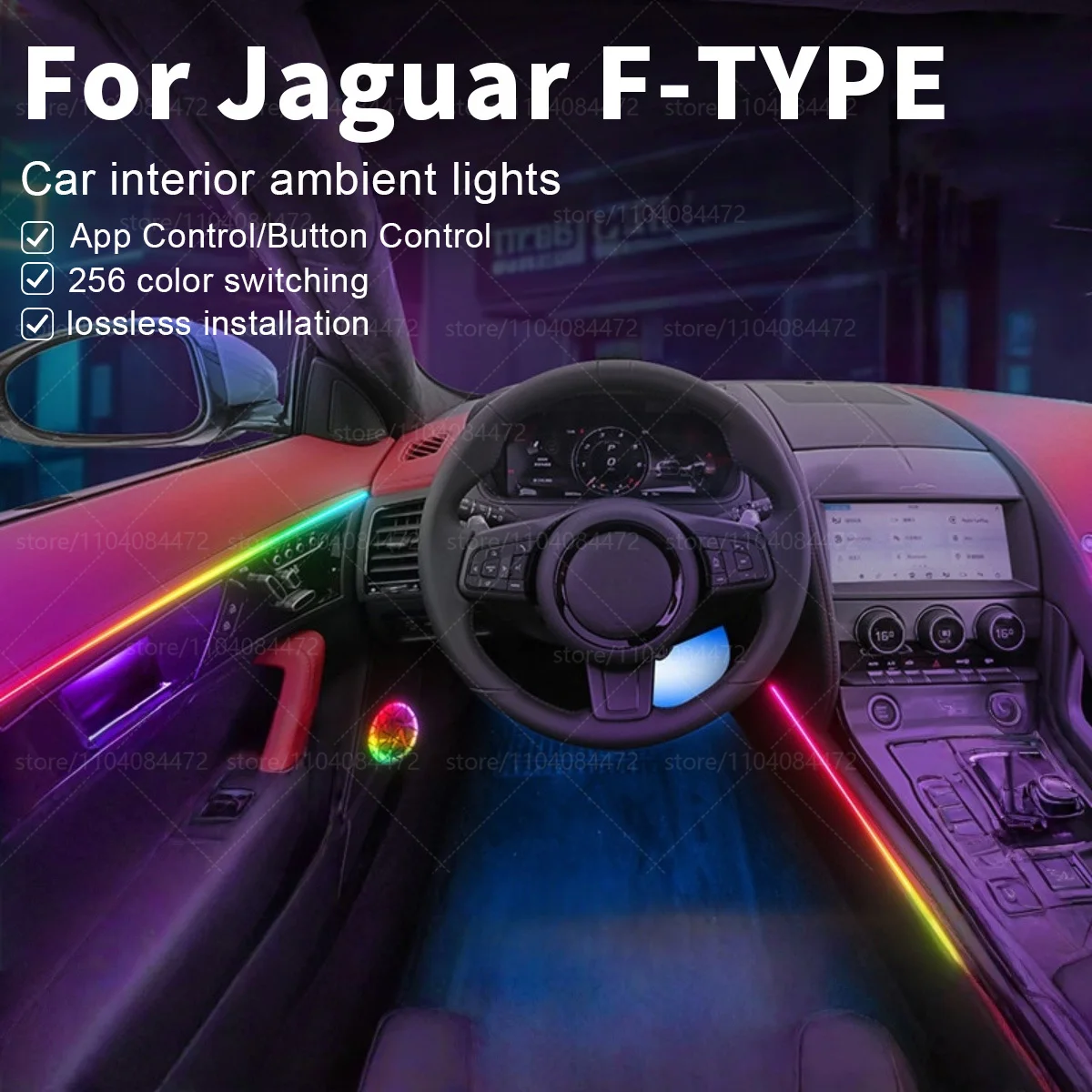 Для Jaguar F-TYPE 22in1 RGB интерьер автомобиля акриловые автомобильные окружающие освещение RGB скрытая акриловая полоса украшения атмосферные аксессуары
Для Jaguar F-TYPE 22in1 RGB интерьер автомобиля акриловые автомобильные окружающие освещение RGB скрытая акриловая полоса украшения атмосферные аксессуары