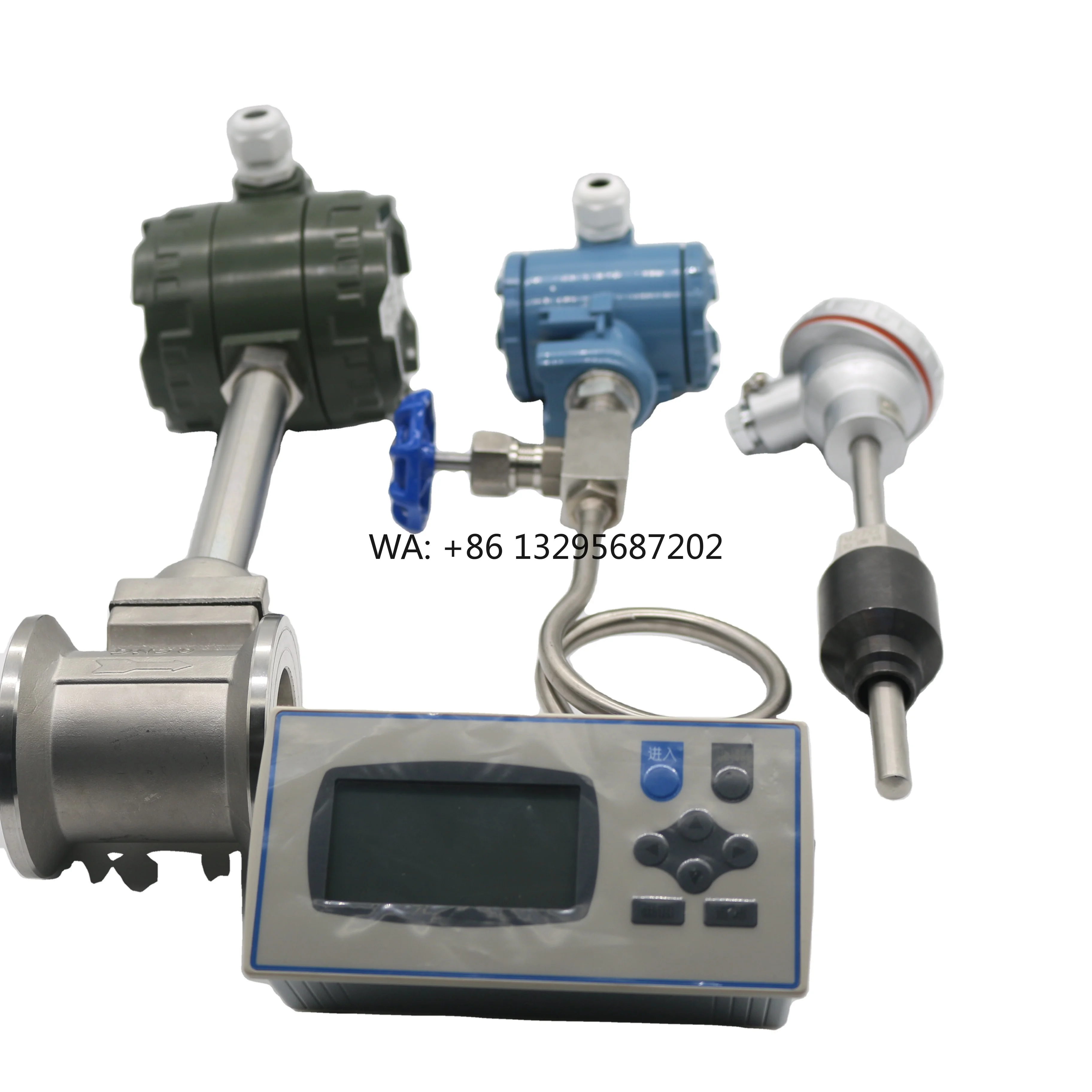 4-20ma Pulse Output Water Hot Steam 304l Flow Meter Vortex Flowmeter Flange Clamp Rs485 High Accuracy Refrigerant Flowmeter