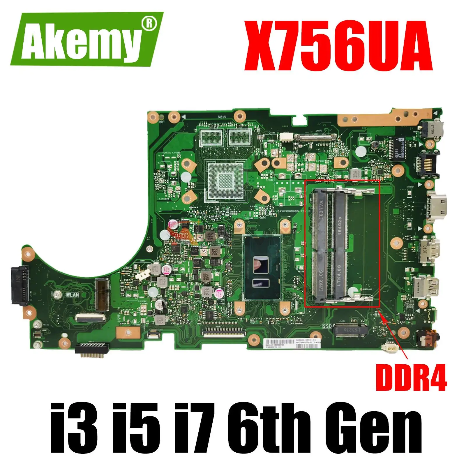 Материнская плата K756UV для Asus X756UV, X756UAK, X756UA, X756UJ, X756UXM, X756UQK, X756UW W/I3- I5-I7-6-й процессор DDR4/DDR3 100%, тест ОК
Материнская плата K756UV для Asus X756UV, X756UAK, X756UA, X756UJ, X756UXM, X756UQK, X756UW W/I3- I5-I7-6-й процессор DDR4/DDR3 100%, тест ОК