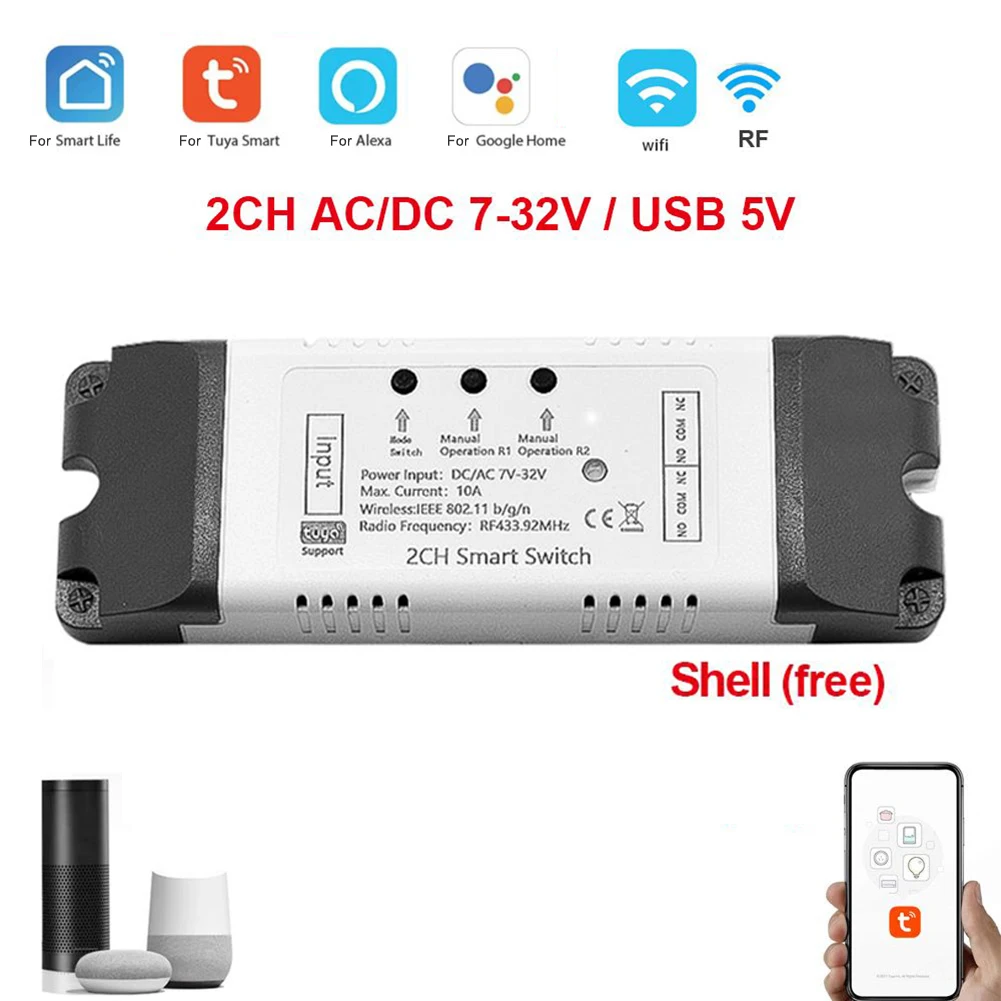 Controller Switch Wireless Module White Wifi Module Wifi Receiving AC 85-250V DC/AC 7-32V Switches Accessories
Controller Switch Wireless Module White Wifi Module Wifi Receiving AC 85-250V DC/AC 7-32V Switches Accessories