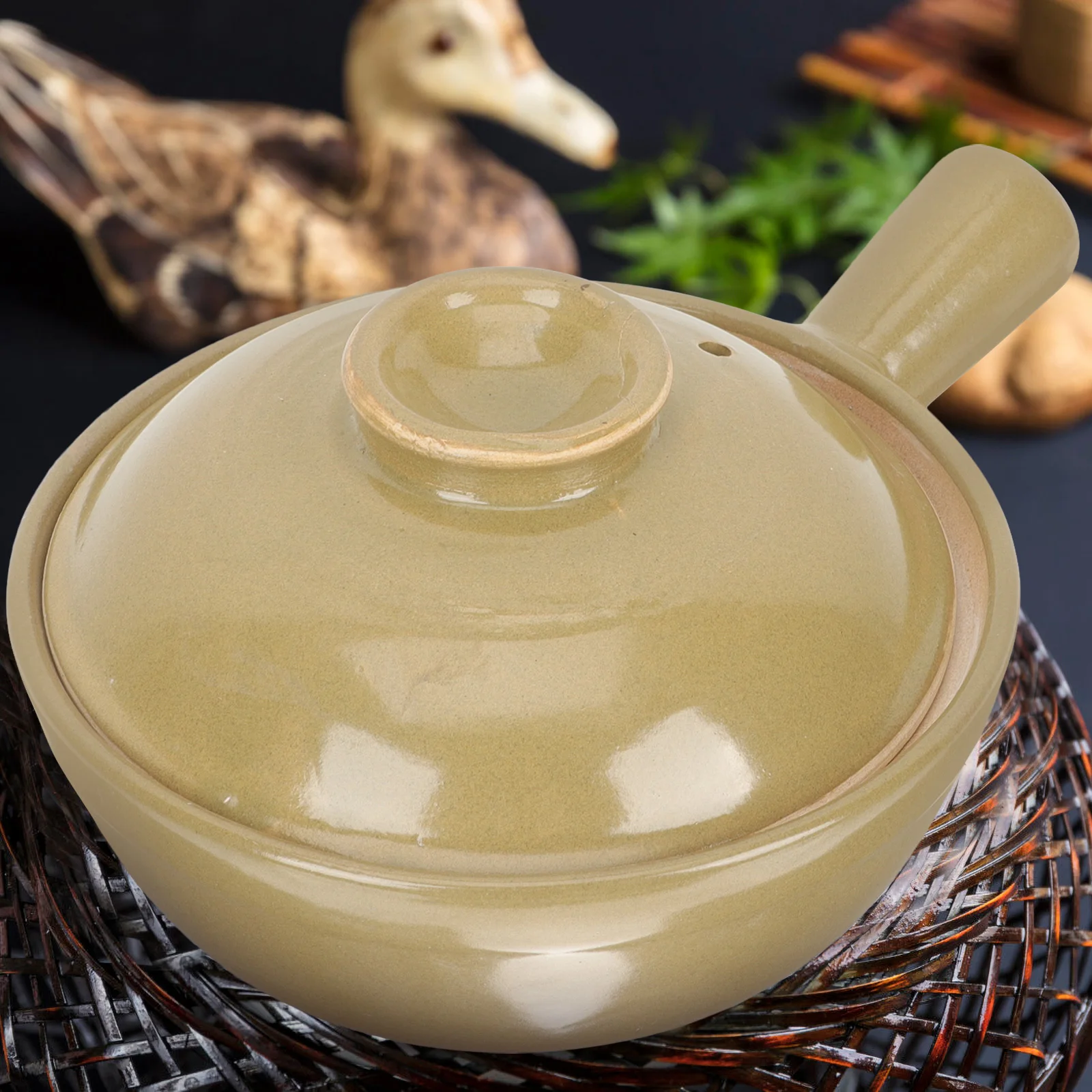 Single Chinese Clay Pot High Temperature Resistant Casserole with Thick Handle Fast Heating Non-Deformable Cookware for Soup
Single Chinese Clay Pot High Temperature Resistant Casserole with Thick Handle Fast Heating Non-Deformable Cookware for Soup