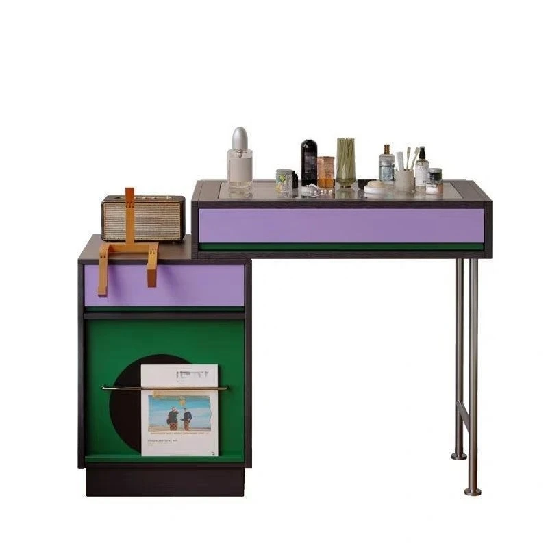 Dressing table painted vintage makeup table small apartment jewelry storage table
Dressing table painted vintage makeup table small apartment jewelry storage table