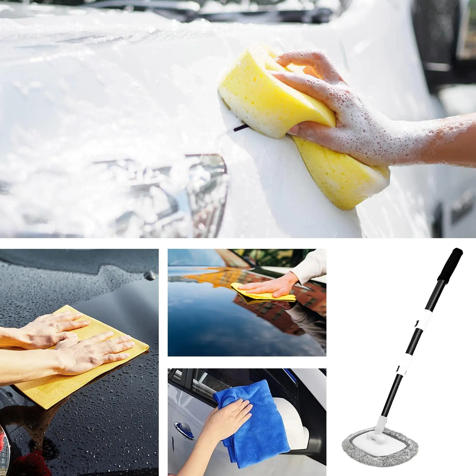Щетка для мойки автомобиля, щетка для чистки автомобиля, телескопическая швабра с длинной ручкой, мягкие волосы, синельная метла, универсальная щетка для мытья окон, автоаксессуары
Щетка для мойки автомобиля, щетка для чистки автомобиля, телескопическая швабра с длинной ручкой, мягкие волосы, синельная метла, универсальная щетка для мытья окон, автоаксессуары