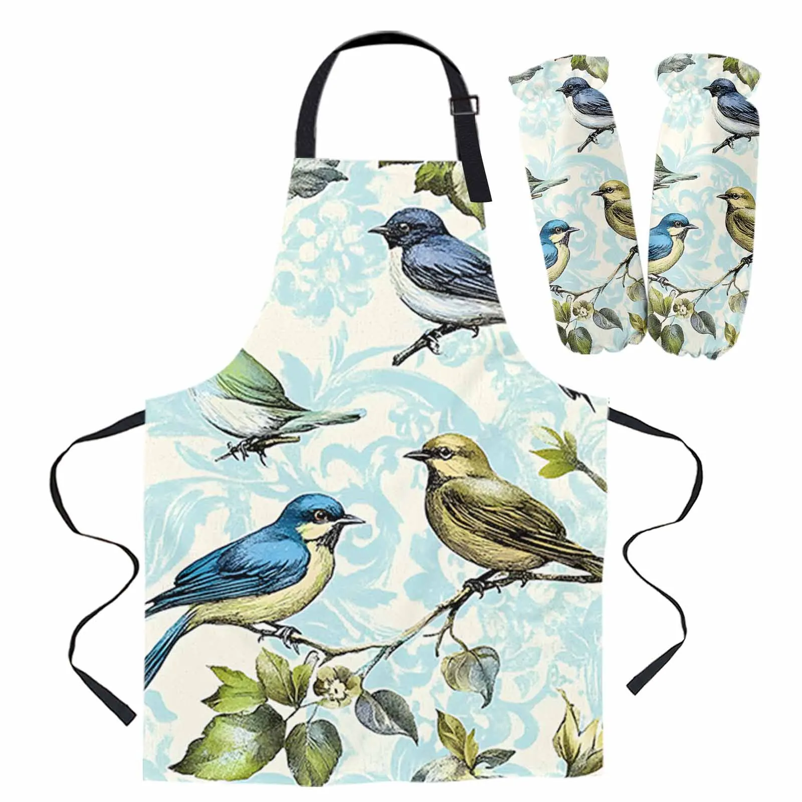Vintage Bird Leaf Branch Apron Oversleeve Oven Gloves Pads Cooking Baking Kitchen Aprons for Women Kids
Vintage Bird Leaf Branch Apron Oversleeve Oven Gloves Pads Cooking Baking Kitchen Aprons for Women Kids
