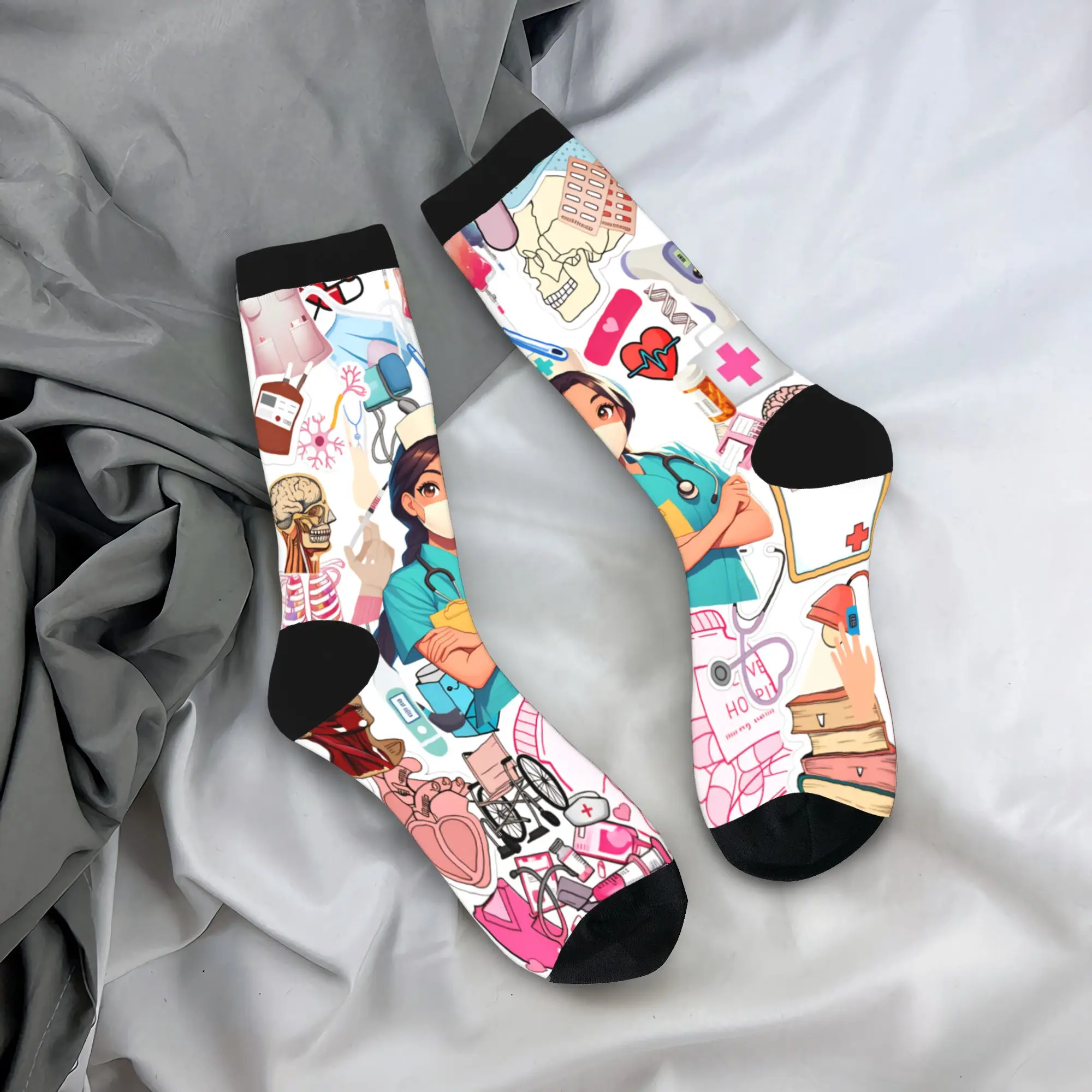 Wear Nurse and Stethoscope Medical Socks Winter Stockings Harajuku Couple Comfortable Socks Running Sports Non Slip Socks
Wear Nurse and Stethoscope Medical Socks Winter Stockings Harajuku Couple Comfortable Socks Running Sports Non Slip Socks
