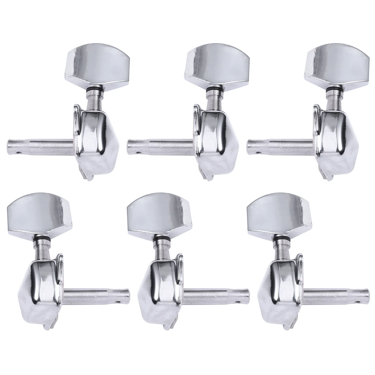 6pcs Mini Square Head Semi-closed Vintage Style Guitar Machine Heads 3L Tuning Pegs for Guitar Bass (Silver)
6pcs Mini Square Head Semi-closed Vintage Style Guitar Machine Heads 3L Tuning Pegs for Guitar Bass (Silver)