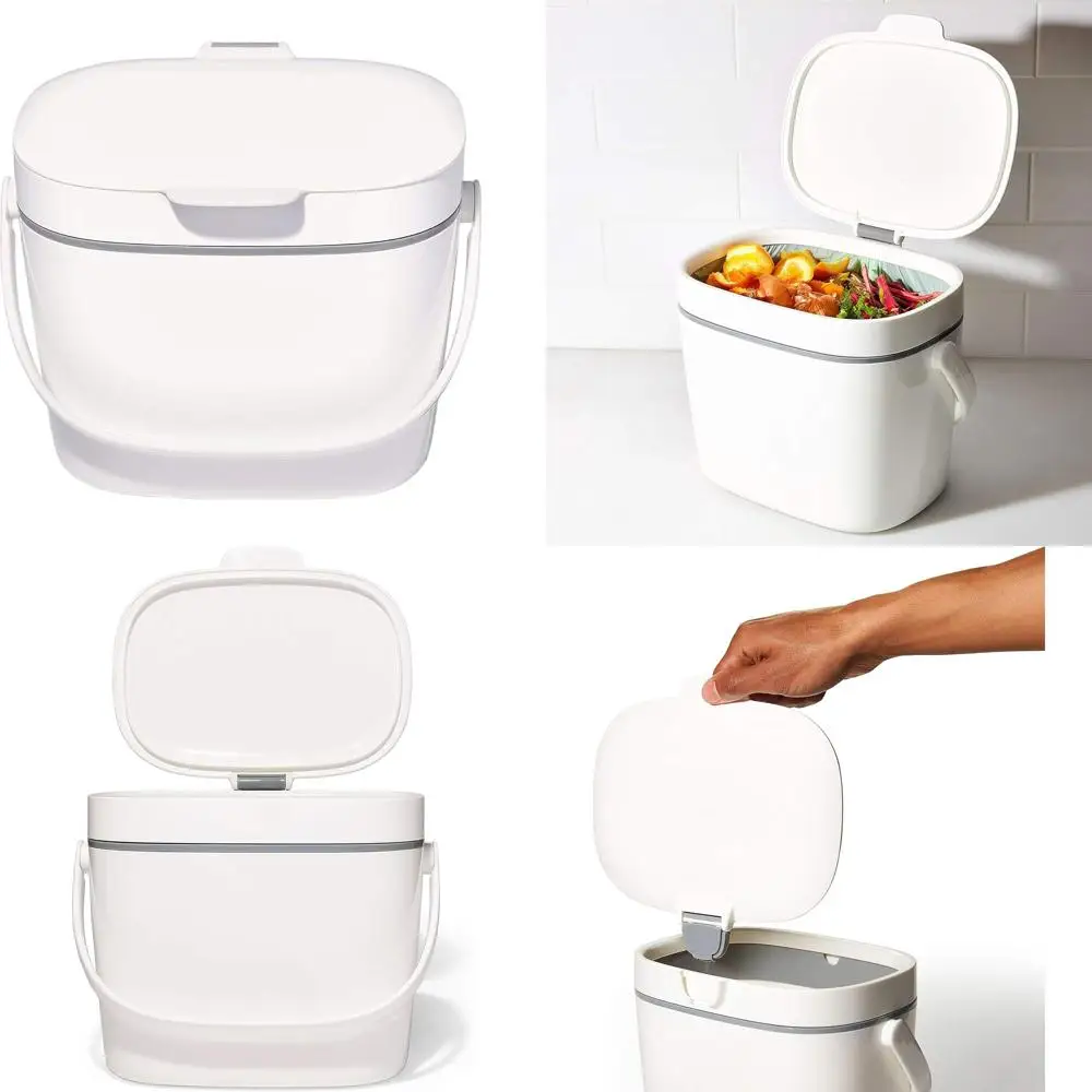 White 1.75 Gallon Easy-Clean Compost Bin with 6.62 Liter Capacity
White 1.75 Gallon Easy-Clean Compost Bin with 6.62 Liter Capacity