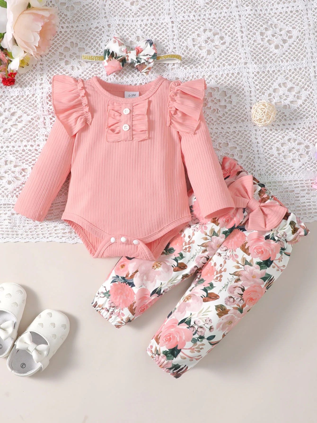 Sweet Fresh Floral Lace Baby Girl Outfit Comfortable Easy to Wear off Shoulder Print Design Baby Girl Set
Sweet Fresh Floral Lace Baby Girl Outfit Comfortable Easy to Wear off Shoulder Print Design Baby Girl Set