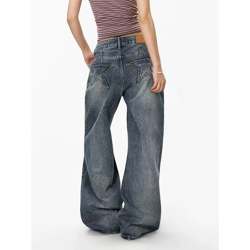 2026 Summer Women's Denim Pants Old Blue Washed Jeans Straight Casual Loose Wide Leg Trousers New Fashion
2026 Summer Women's Denim Pants Old Blue Washed Jeans Straight Casual Loose Wide Leg Trousers New Fashion