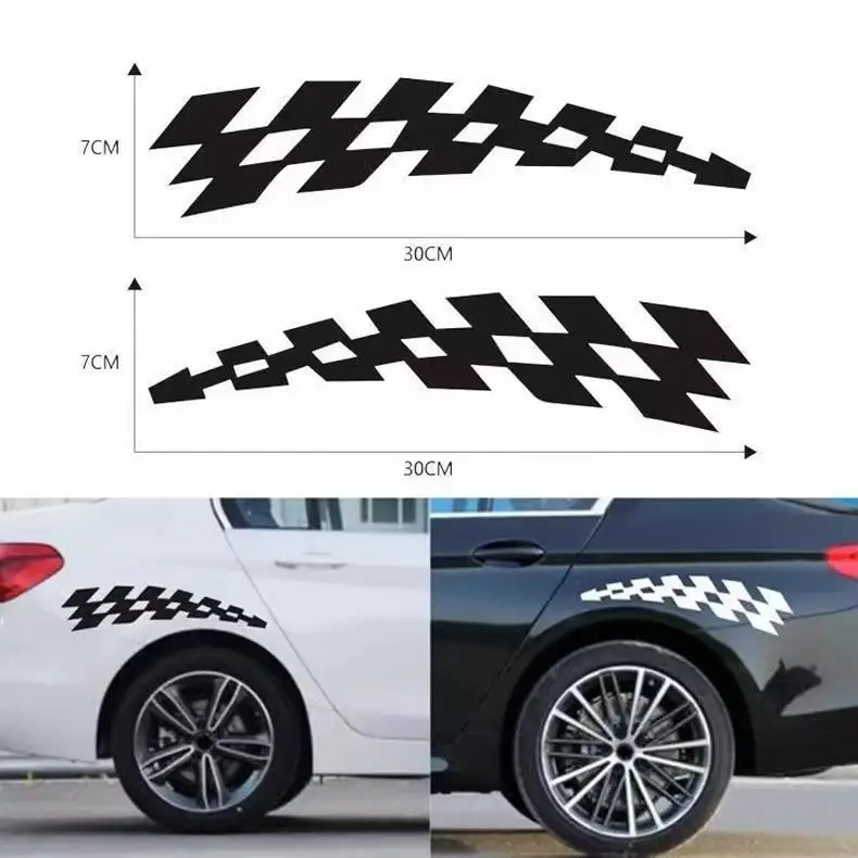 2Pcs 30cm Racing Checkered Flag Vinyl Fender Decals Waterproof Anti-Scratch Exterior Tuning Parts Fits Racing Sedan Coupe SUV
2Pcs 30cm Racing Checkered Flag Vinyl Fender Decals Waterproof Anti-Scratch Exterior Tuning Parts Fits Racing Sedan Coupe SUV