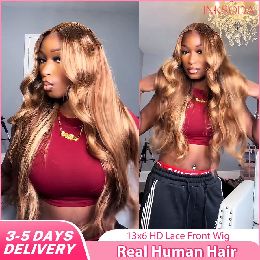 220% Density 36 Inch P4/27 Ombre Brown Blonde 13x6 13x4 HD Lace Frontal Wig Human Hair Body Wave Transparent Lace Frontal Color Wigs P4/27 Colored For Women Brazilian Human Hair Colored Wigs Pre-Plucked Prebleached Body Wave Human Hair Wigs
220% Density 36 Inch P4/27 Ombre Brown Blonde 13x6 13x4 HD Lace Frontal Wig Human Hair Body Wave Transparent Lace Frontal Color Wigs P4/27 Colored For Women Brazilian Human Hair Colored Wigs Pre-Plucked Prebleached Body Wave Human Hair Wigs
