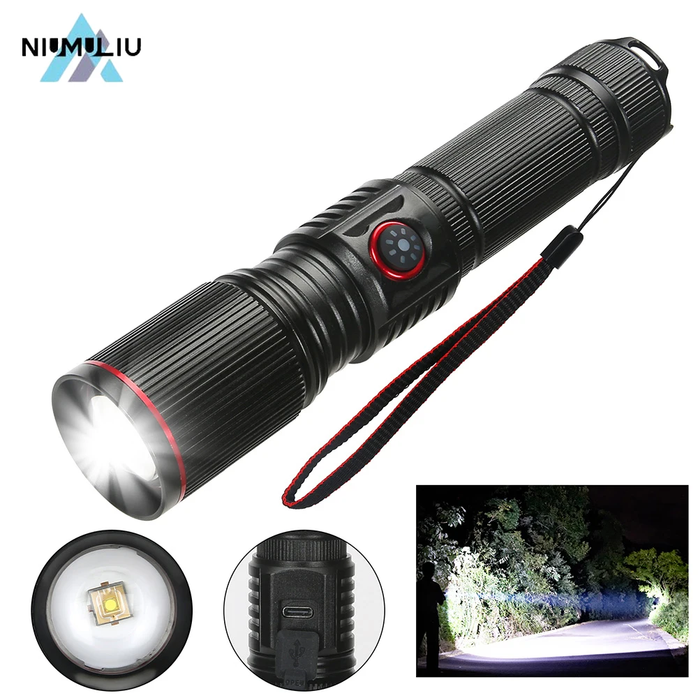 C2 Camping Powerful Tactical Led Flashlight 18650 Battery Zoom Torch Light Lamp With Tail Rope Power Indicator Portable Led Lamp
C2 Camping Powerful Tactical Led Flashlight 18650 Battery Zoom Torch Light Lamp With Tail Rope Power Indicator Portable Led Lamp