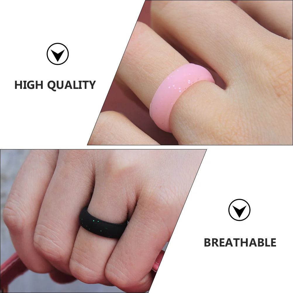 4Pcs Silicone Ring for Women Simple Sports Glitter Finger Rings Comfortable Breathable Beautiful Colors Flexible Design Prevent
4Pcs Silicone Ring for Women Simple Sports Glitter Finger Rings Comfortable Breathable Beautiful Colors Flexible Design Prevent